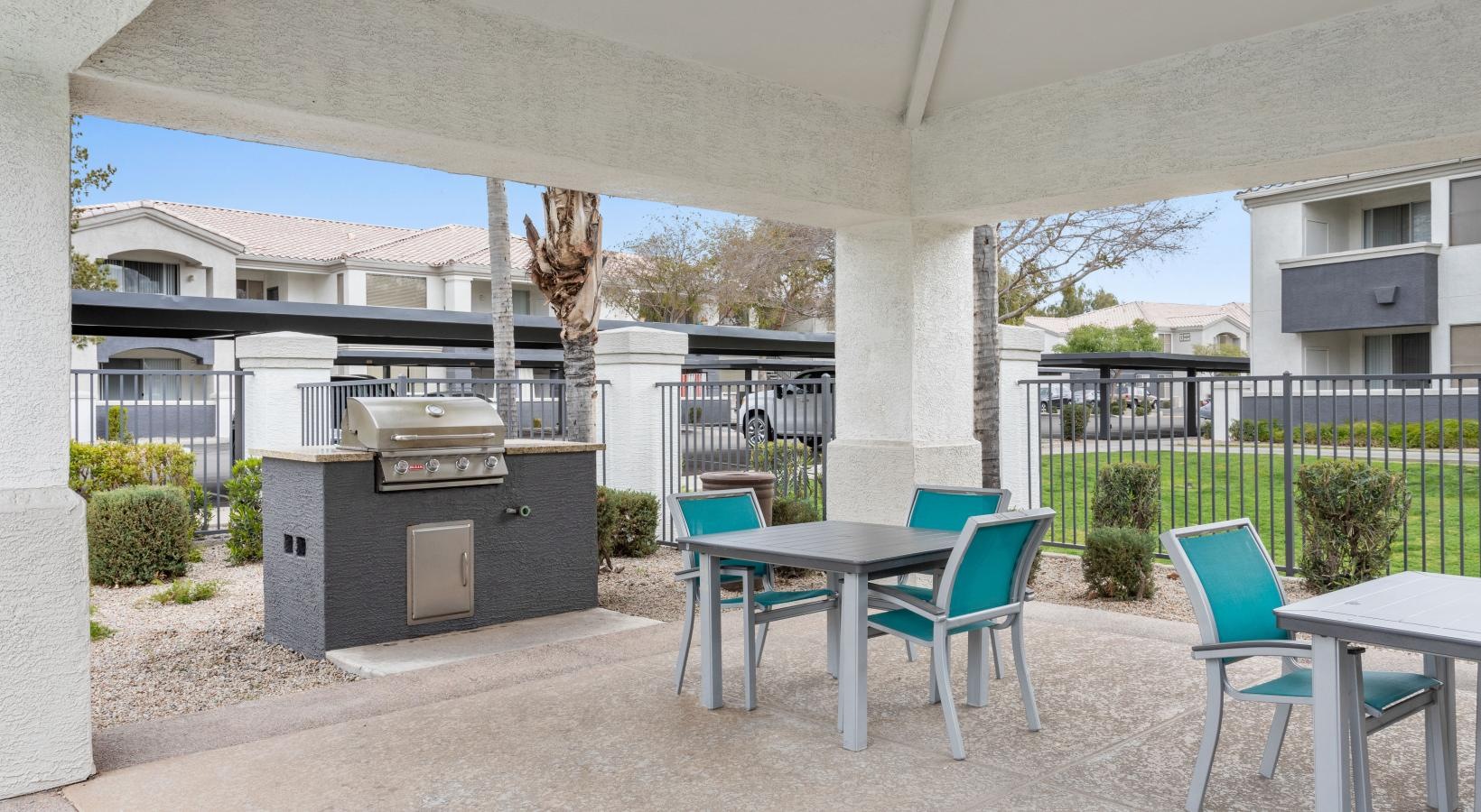 Take advantage of all Sierra Canyon has to offer a patio with tables and chairs